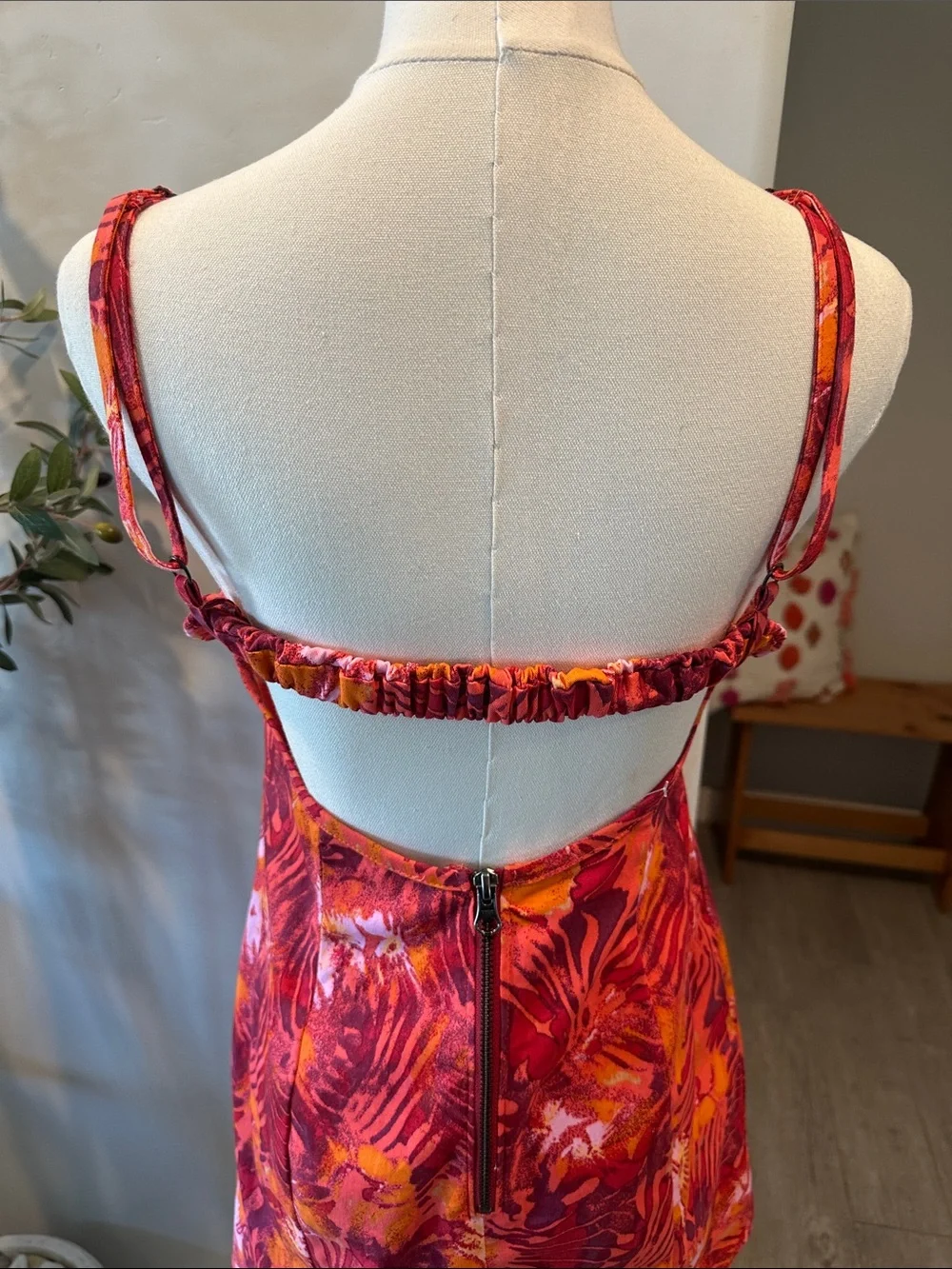 Free People Kerri Mini‎ Dress in Heatwave Combo New!